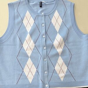 H&M Light Blue Knit Vest